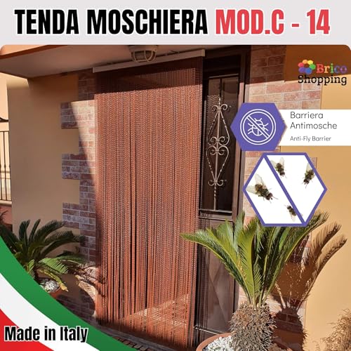 Cortina mosquitera para puerta exterior regulable en PVC antimoscas con 15 colores 2