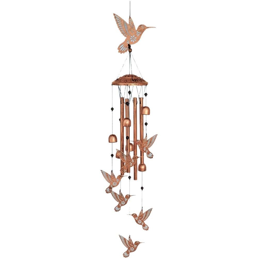 Wind Chime Hummingbird Wind Chimes For Outside Metal Windchimes Bird Gift Memorial Birthday Festival Gifts Windchime