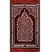 Modefa Soft Plush Velvet Islamic Prayer Rug Muslim Turkish Janamaz Sajadah Carpet Geometric Floral Ipek (Red)