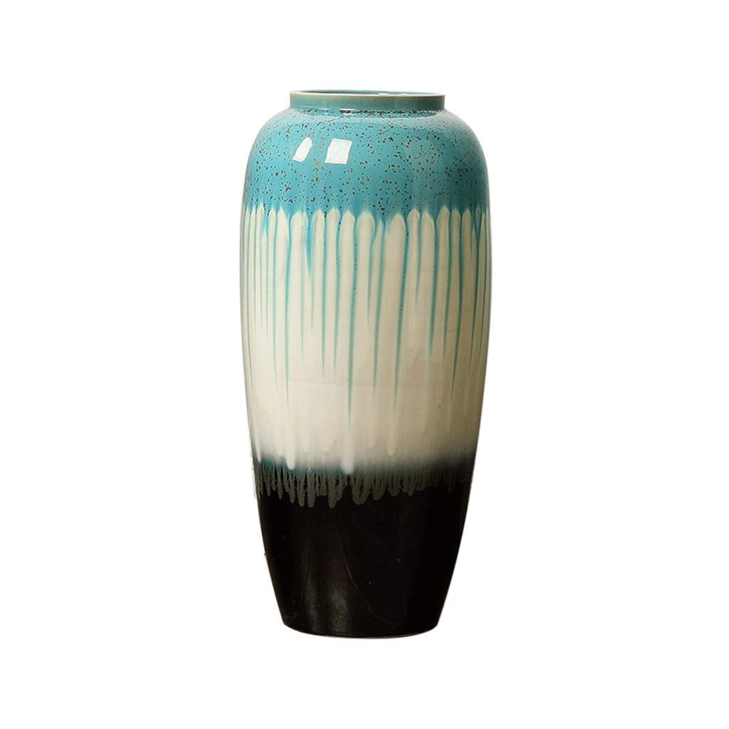 asdchZen Jingdezhen Ceramic Floor Large Vase Decoration Living Room Dried Flower Vase Home Accessories Modern Simple Lily Flower Arrangement Art Decoration
