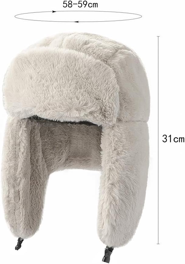 Women Winter Faux Fur Trapper Hat Thermal Ushanka Russian Hat Outdoor Trooper Earflap Hats Warm Fall Ski Hunting Hats - Image 7