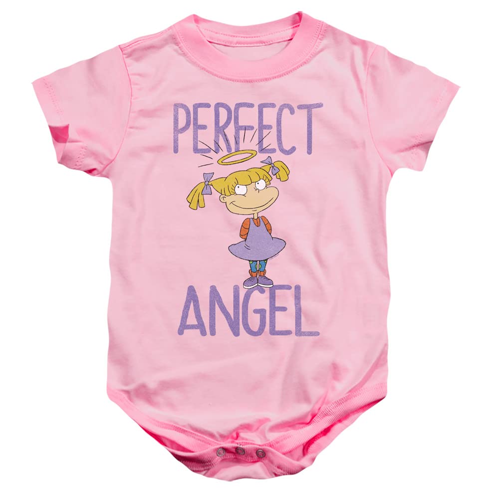 Popfunk Rugrats Angelica Perfect Angel Unisex Infant Snap Suit for Baby (Pink, 6 Months)