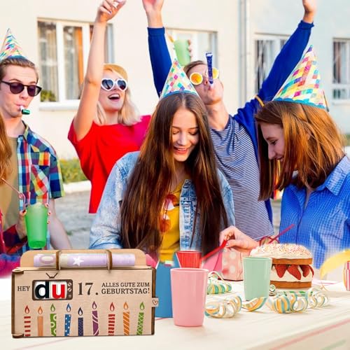 Hierein 17. Geldgeschenk Geburtstag, Geldgeschenke Verpackung Holz Duplo Schokoriegel Holz Geschenkbox, Personalisierte Geburtstagsgeschenk Geschenkideen zum 17 Geburtstag Junge Mädchen