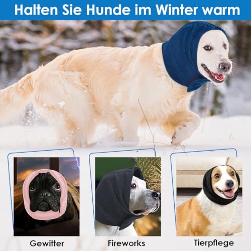 AOFITEE Ohrenschutz Hund, Gehörschutz für Hunde Silvester Lärmschutz Hund Ohrenschützer für Hunde Lärm, Haustier Snood Ohrenschutz Hundehaube Hündchen Ohrenschutz Nach OP