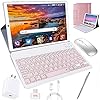 Tablet-10-Inch-Android-100-Pie-Tablets-with-Wireless-Keyboard-Case-and-Mouse-4GB-RAM-64GB-ROM-Quad-Core-Google-GMS-Certified-IPS-HD-Display-8MP-Dual-Camera-Dual-4G-SIM-8000mAh-WiFi-Gold DUODUOGO Tablet 10.1in, Android 10.0 Pie Tablets with Wireless Keyboard Case & Mouse, 4GB RAM 64GB ROM, Quad Core, Google GMS Certified, IPS HD Display, 8MP Dual Camera, Dual SIM, 8000mAh, WiFi-Gold
