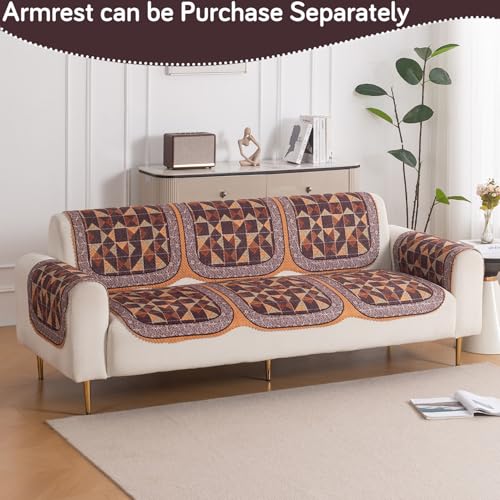 Image of HOKIPO HeavenHue Sofa Cover 3 Seater for Seat & Back, Rustic Mosaic