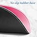 Round Mouse pad, high-end Texture, Sewn Edge Design, Anti-Slip Rubber Base. 8.6 x 8.6 inches (Pink)