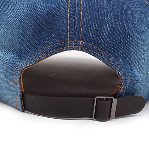 Image of Adjustable Women Men Bling Rhinestone Denim Baseball Cap Hat