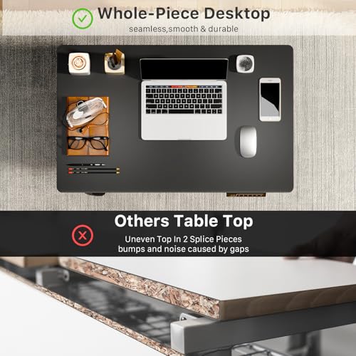 Image of JOY worker Small Electric Standing Desk, 31.5 inch x 20 inch Whole Piece Height Adjustable Desk with Memory Controller, Black Sit to Stand Workstation for Home Office