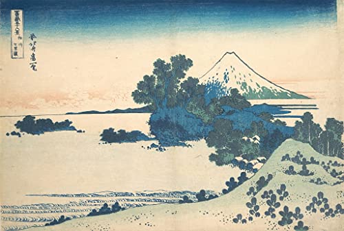 Peinture Toile Shichirigahama Hokusai pour Sublimer un Mur Vide de Chambre