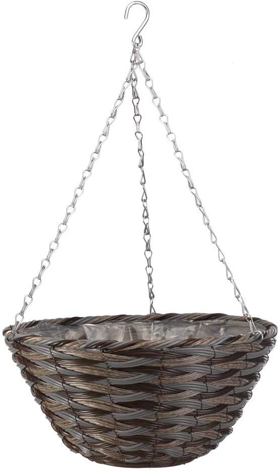 Smart Garden Faux Rattan Hanging Basket Pinto, 35cm Amazon.co.uk