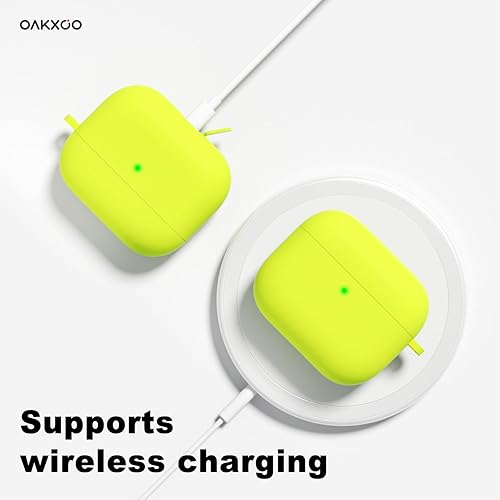 Miniatura 7 de Oakxco Funda de silicona para Airpods Pro 2, bonita funda rígida femenina para Airpods Pro de 1 2 generación con llavero, goma colorida de TPU suave