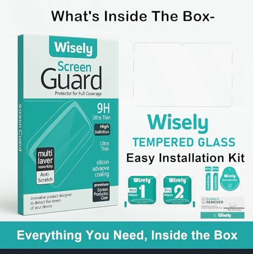 Image of Wisely Premium Screen Protector Compatible for ONEPLUS PAD GO 2 |12.1 inch| Anti-Scratch Tablet Glass Guard - 9H Ultimate Protection -Bubble-Free Easy installation kit - HD Clear