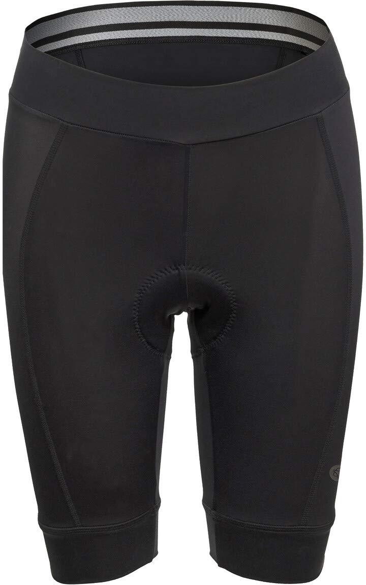 AGU II Essential Culotte Ciclismo Mujer, Culotte de Ciclismo Corto para Mujer, con Cinta Elástica, Costuras Flatlock, Pantalón de Ciclismo con Acolchado Green 95, Poliéster Reciclado - Negro