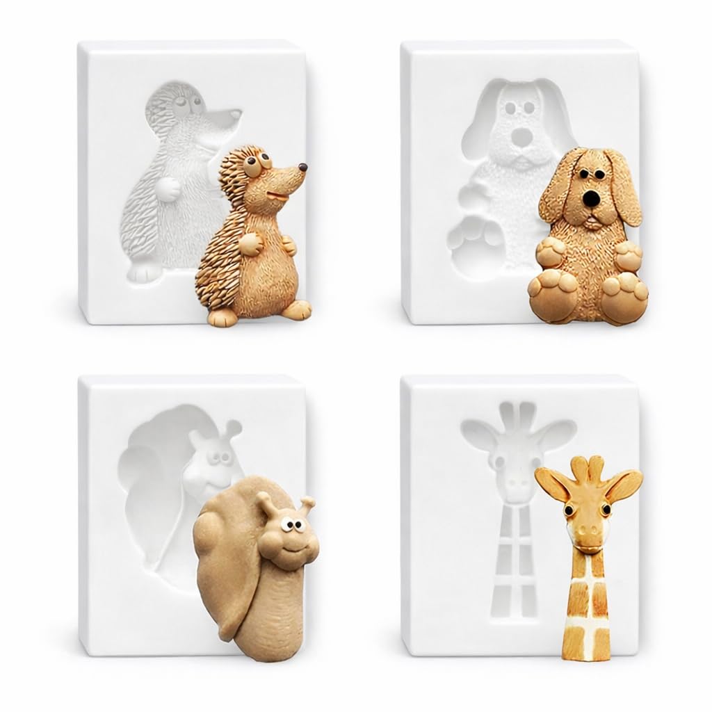 Silicone Moulds - Set of Four Animals - Food Safe