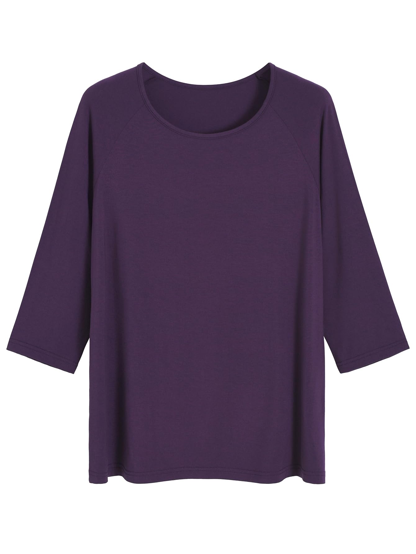 Latuza Women's Viscose Pajama Tops Crewneck 3/4 Sleeves Sleep Tee