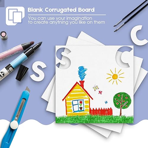 Image of Golden State Art 10 Pack 12x12 Corrugated Cardboard Sheets