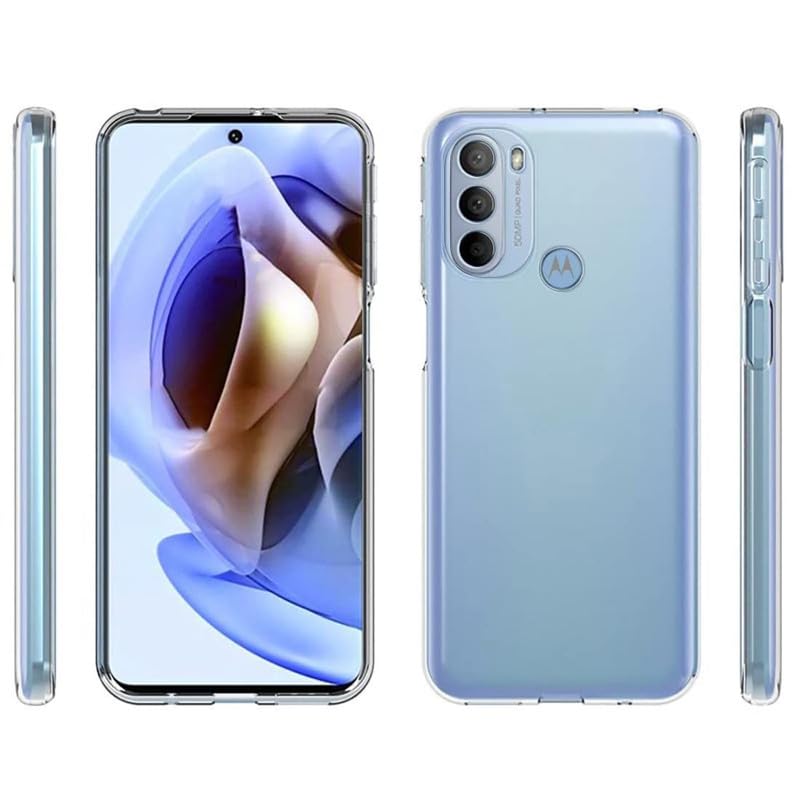 Image of Case Creation New Moto G31 Premium Imported 0.3mm Crystal Clear Totu Silicone Transparent Flexible Soft Corner Protection with TPU Slim Back Case Color Variation Cover for S23