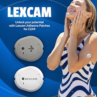 Lexcam Adhesive Patches Pre-Cut for Dexcom G7 & Stelo CGM, Waterproof, Transparent Overpatches for Continuous Glucose Monitoring, Stays Secure for 14 Days, Pack of 30