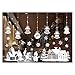 Oyfel Noel Christmas Vitre Pochoir Vitrine Murale Mur Deco Stickers Fenetre Renne Magasin Autocollants Scrapbooking Scrap Etiquette Angels Pickle Pere Perle Plume Ours Cerf Set 55 * 38CM