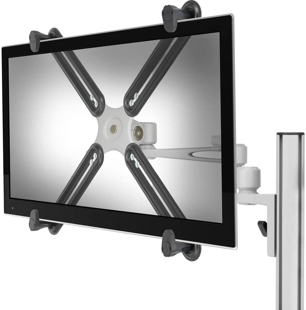 Фронт view of a monitor held by the Speaka Professional VESA Adapter Kit.