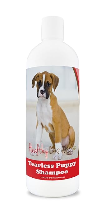 Healthy Breeds Puppy Shampoo and Conditioner Tear Free for Boxer - Over 25 Breeds - Flea and Tick Product Safe - Help Dry Skin - 16 oz