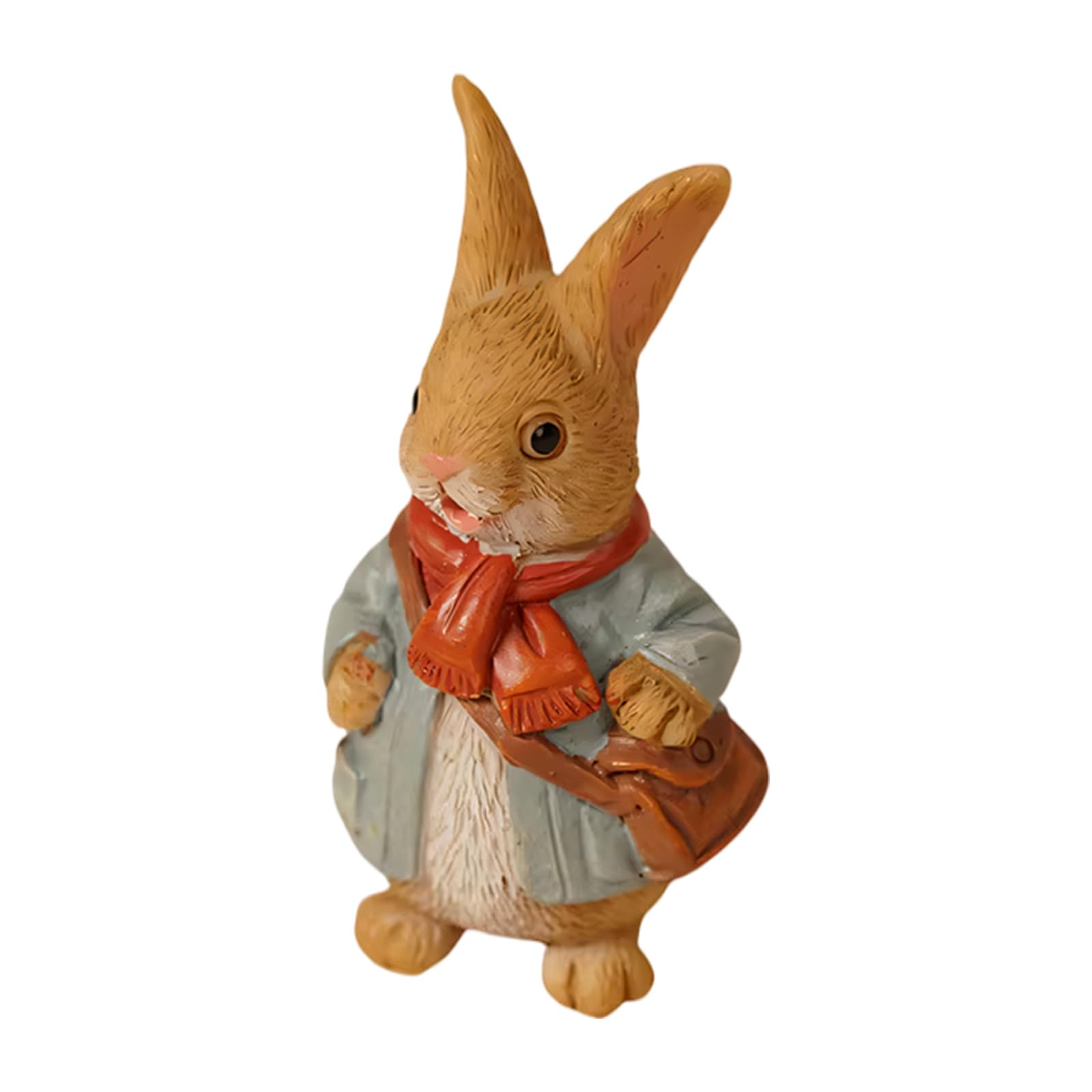NEWFT Minis Resin Bunnies Little Rabbits Bunnies Figure Ornament for Dollhouses Fairys Garden Decors Easters Eggs Fillers Miniature Rabbits Figurines