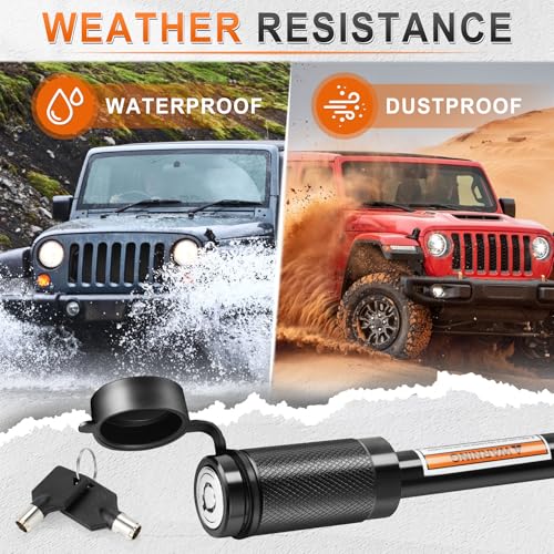 Image of JUSTTOP Trailer Hitch Receiver Pin Lock,5 /8 inch Dia 2-3 /4 inch Long Pin Trailer Lock for Class III IV 2 inch Receiver with 4 Anti-Rattle Rubber O-Rings,for Trailer Truck Car Boat