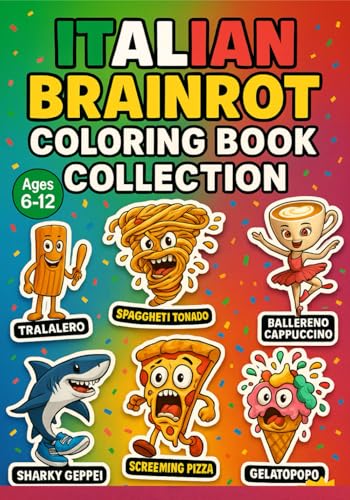 Italian Brainrot Coloring Book Collection: Iconic Viral Tiktok Character Pages with Authentic Meme Names image 2