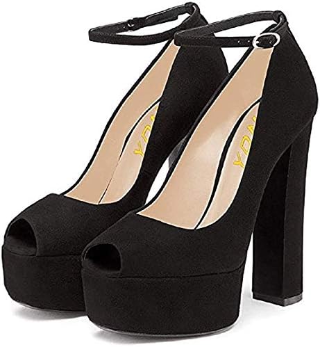 chunky heels platform closed toe