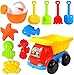 Plaża Zabawki Plaża, Plaża Sand Kids Bucket Set Zabawki Łopata Zabawki Gra Rake Water Prop Dzieci, Zabawki piaskowe Pit Zabawki Digger Zabawki, Kopanie Zestaw Spade GINOLEI