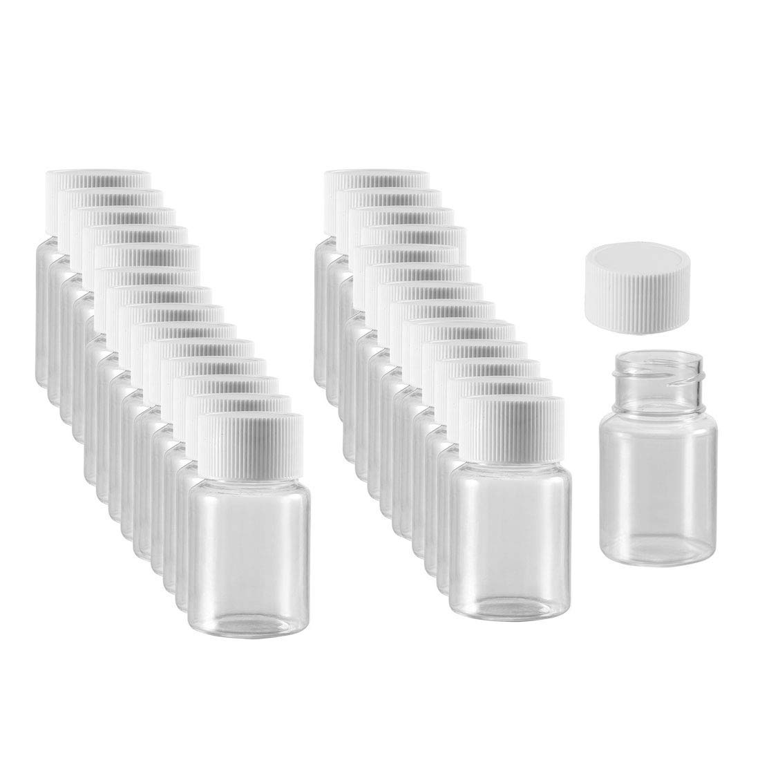 Set 6 Flaconi Per Reagenti Da Laboratorio | 30 Ml, Colore Marrone | A Bocca Larga E A Tenuta | In Plastica - Foto 7