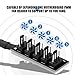 PWM Fan Hub, 5-Port PC 4-Pin PWM CPU Cooling Fan Splitter Hub Adapter Braided Cable 1 Female to 5 Male, for CPU/Case Fans with 3-pin or 4-pin Connectors