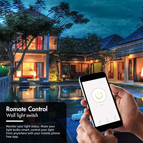 3 Gang Smart Switch, Wifi Light Switch In-Wall Wireless Compatible With Amazon Alexa Home, Timing Function, Suit For 1/2/3/4 Gang Switch Box, Neutral Wire Require Micmi (3 Gang Button Switch) #TOP6