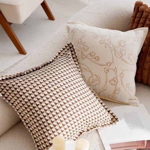 Housse de coussin chenille haut de gamme patchwork moderne 45x45 chic - 7