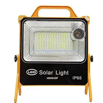 Homehop 100W Solar Led Emergency Light Rechargeable Multiple Charging Interfaces, Portable , Waterproof ,Camping Lamp for Home ,Outdoor and Indoor (ABS, Cool White)