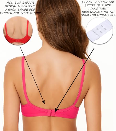 Image of SONA M1020 Non-Padded Non-Wired Molded Medium Coverage T-Shirt Bra with Adjustable Straps