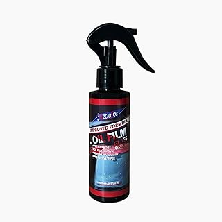 Car Windshield Oil Film Remover Spray - Helps Prevent Fogging & Rain-Repellent Glass Cleaner - Removes Grease, Water Spots & Road Grime - Interior & Exterior Use