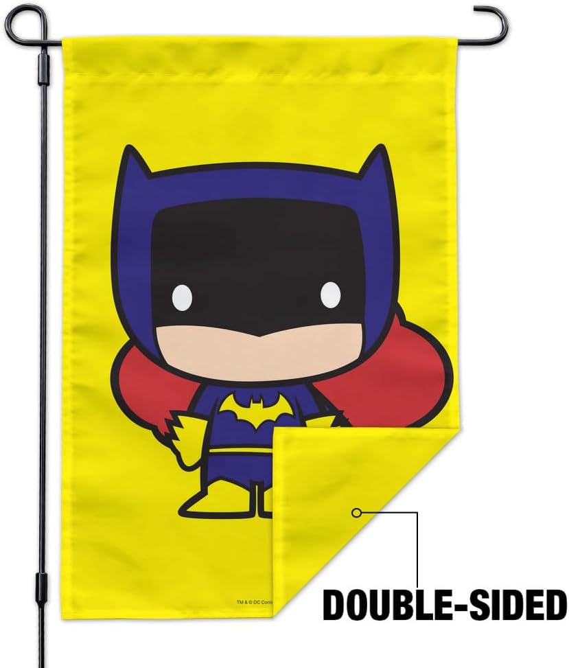 Batman Batgirl Cute Chibi Character Garden Yard Flag