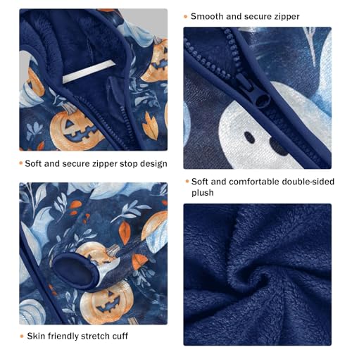 CHIFIGNO Boys Zip up Hoodie Boys Hoodies with Pockets Printed Fleece Jacket for Toddler and Kids3