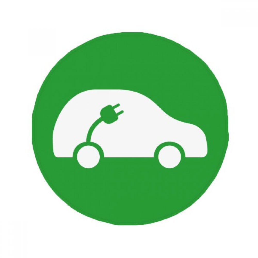 Elektrische Fahrzeuge schützen die Umwelt – rutschfeste Fußmatte für Haustiere, rund, 80 cm, für Bad, Wohnzimmer, Küche, Tür – Geschenk