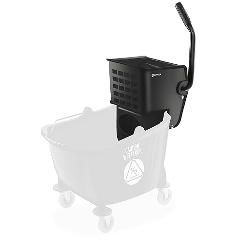 Miniatura 2 de Dryser Repuesto de escurridor de prensa lateral para cubo de fregona comercial, 26 y 33 cuartos de galón - Negro