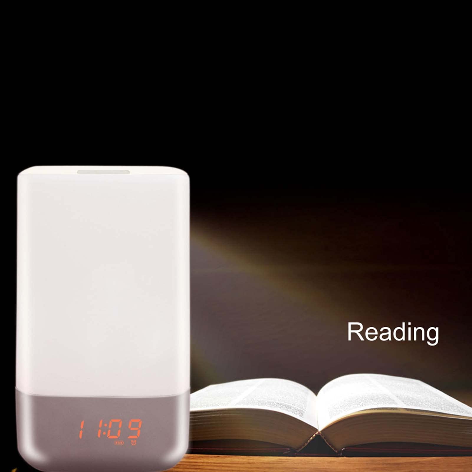 Control Táctil Wake Up Light, Despertador de Amanecer, con Snooze, 7 Colores, 7 Sonidos Naturales