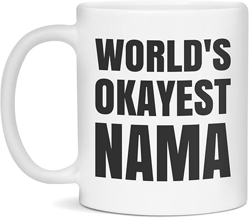 Worlds Okayest Nama - Taza Okayest Nama, 11 onzas, color blanco