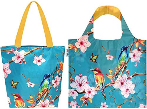 Wrapables Large Carryall Travel Tote Bag + Reusable Shopping Bag ...