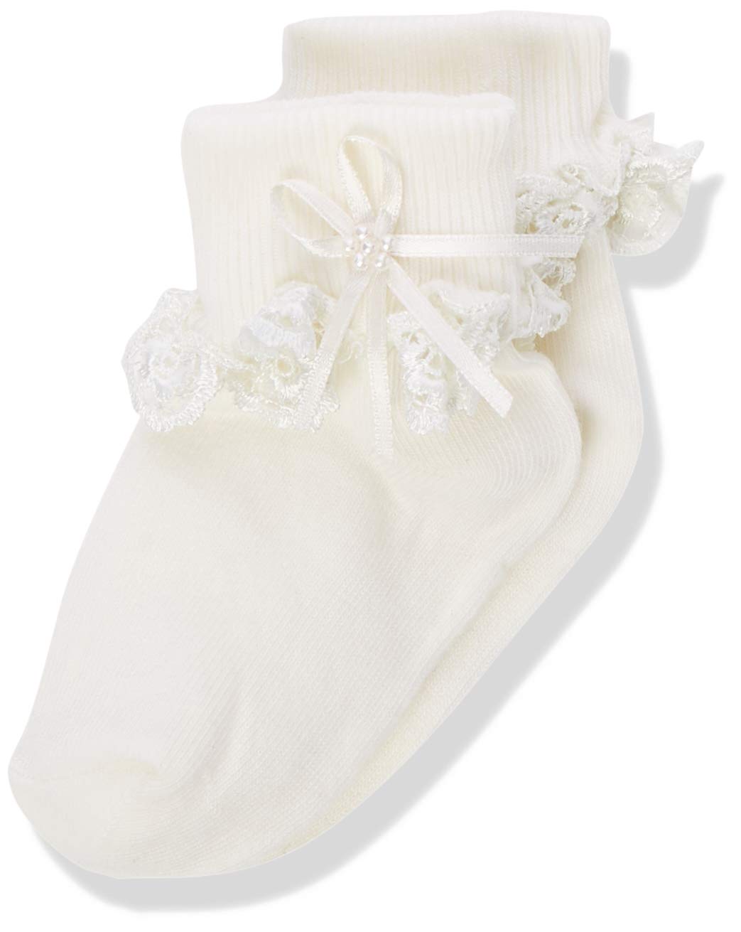 Country Kids Girl's 205 Venice Pearl Sock Ivory 3-5.5 Plain Socks, Off-White (Ivory N/A), One Size (Manufacturer Size: 3-5.5)