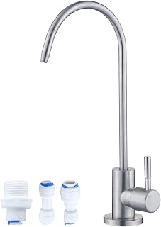 Drinking Water Faucet,Water Purifier Faucet,Lead-Free Filtered Faucet Fits Reverse Osmosis Units or Water Filtration System in Non-Air Gap, Kitchen RO Faucet (Brushed)