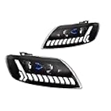 A Pair Of Car Headlights (H7 LED DRL Hella 5 Xenon Lens HID) Compatible With Q7 2006-2015(2006-2009 with AFS)