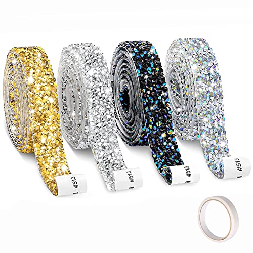 Taomika 5 Rouleaux Ruban de Strass Cristal Cover