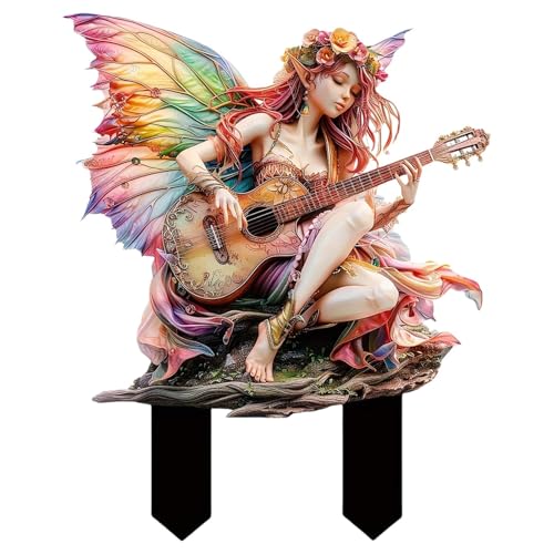 Figuras de hadas, decoración de macetas de hadas, estacas de jardín, decoraciones de macetas, pequeñas figuras de gnomo de jardín para adorno de escritorio